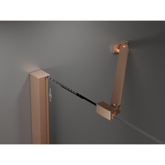 Mexen Velar Duo posuvné sprchové dveře 140 cm, transparent, broušená měď 871-140-000-02-65