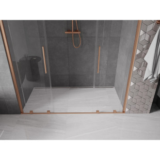 Mexen Velar Duo posuvné sprchové dveře 170 cm, transparent, broušená měď 871-170-000-02-65