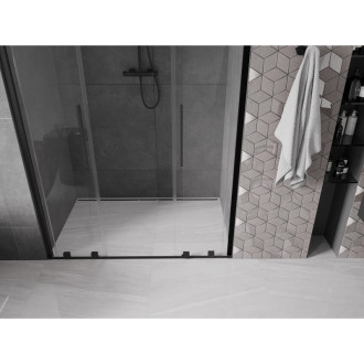 Mexen Velar Duo posuvné sprchové dveře 140 cm, průhledné, černé - 871-140-000-02-70