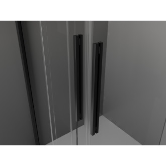 Mexen Velar Duo posuvné sprchové dveře 140 cm, průhledné, černé - 871-140-000-02-70