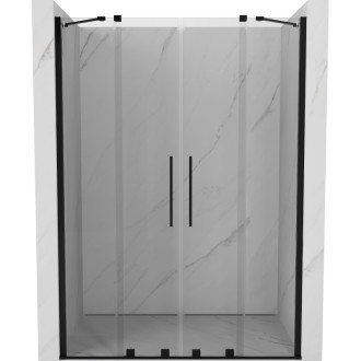 Mexen Velar Duo posuvné sprchové dveře 160 cm, průhledné, černé - 871-160-000-02-70