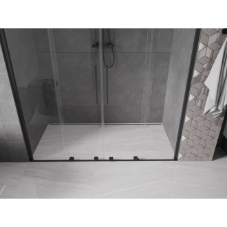 Mexen Velar Duo posuvné sprchové dveře 170 cm, průhledné, černé - 871-170-000-02-70