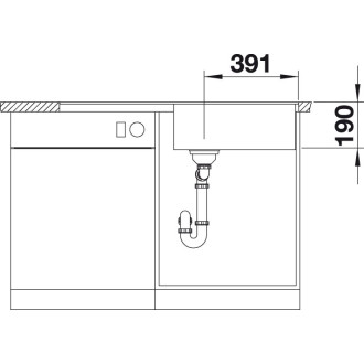 Blanco METRA XL 6 S-F dřez do roviny černá granit 525 933