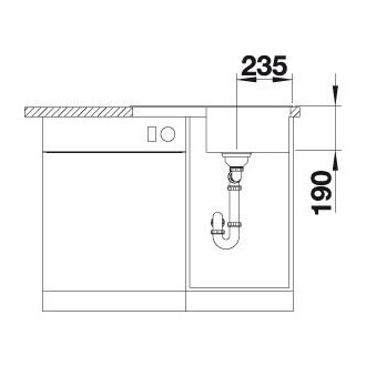 Blanco ZIA 45 S Compact Silgranit bílá soft oboustranné provedení s excentrem