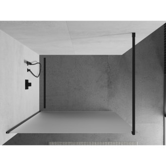 Sprchová stěna Mexen Kyoto 70 x 200 cm, mráz 8 mm, černá - 800-070-101-70-30