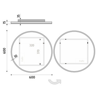 Nimco ZP 26000R Kulaté LED zrcadlo pr. 600