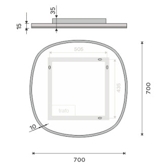 Nimco ZP 27001R Oválné LED zrcadlo pr. 700
