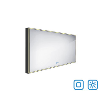 Nimco ZPC 13006VX-90 Černé LED zrcadlo 1200x700 se dvěma dotykovými senzory