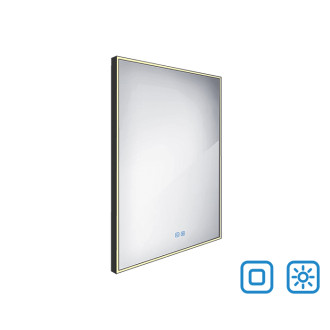 Nimco ZPC 13002VX-90 Černé LED zrcadlo 600x800 se dvěma dotykovými senzory