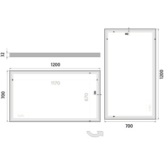 Nimco ZP 13006 LED zrcadlo 1200x700