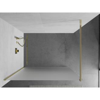 Mexen Kyoto Walk-in sprchová stěna 130 x 200 cm, mráz 8 mm, zlatá - 800-130-101-50-30