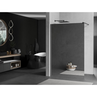 Mexen Kyoto Walk-in sprchová stěna 130 x 200 cm, 8 mm zrcadlo, černá - 800-130-101-70-50