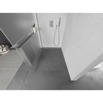 Mexen KIOTO+ zástěna Walk-in s policí a držákem 70x200 cm, mráz 8, chrom 800-070-121-01-30