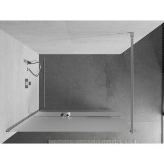 Mexen KIOTO+ zástěna Walk-in s policí a držákem 70x200 cm, mráz 8, chrom 800-070-121-01-30