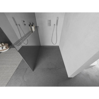 Mexen KIOTO+ zástěna Walk-in s policí a držákem 100x200, zrcadlo, chrom 800-100-121-01-50