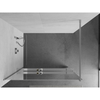 Mexen KIOTO+ zástěna Walk-in s policí a držákem 100x200, zrcadlo, chrom 800-100-121-01-50