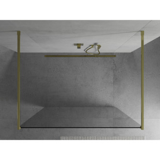 Mexen Kioto volně stojící sprchová stěna 130x200, transp. 8, zlatá 800-130-002-50-00