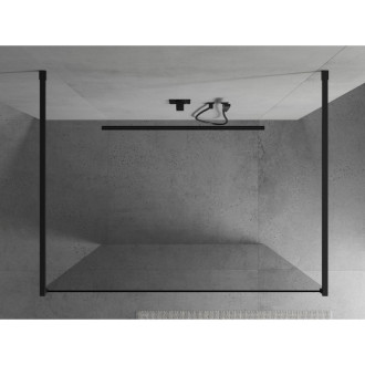 Mexen Kioto volně stojící sprchová stěna 140x200, transp. 8, černá 800-140-002-70-00
