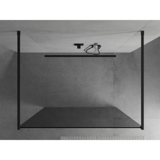Mexen Kyoto volně stojící sprchová stěna 100 x 200 cm, grafit, černá - 800-100-002-70-40