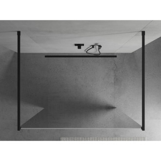 Mexen Kyoto volně stojící sprchová stěna 100 x 200 cm, zrcadlo, černá - 800-100-002-70-50