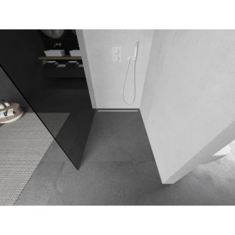 Sprchová stěna Mexen Kyoto 90 x 200 cm, grafit 8 mm, bílá - 800-090-101-20-40