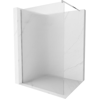 Mexen Kyoto Walk-in sprchová stěna 80 x 200 cm, 8 mm pruhy, chrom - 800-080-101-01-09