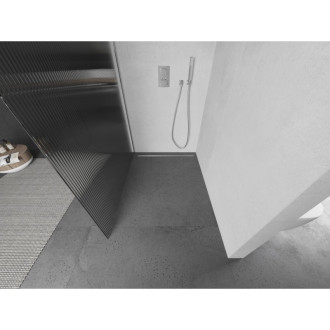 Mexen Kyoto Walk-in sprchová stěna 80 x 200 cm, 8 mm pruhy, chrom - 800-080-101-01-09