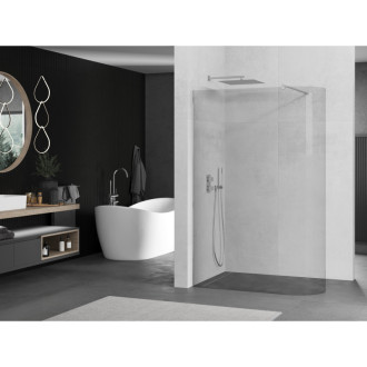 Mexen Kioto zaoblená sprchová stěna Walk-in 100x200, transp. 8, chrom 800-100-101-01-06
