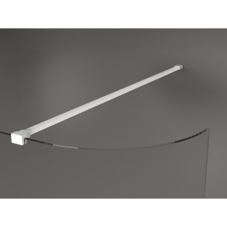 Mexen Kioto zaoblená sprchová stěna Walk-in 80x200, transp. 8, bílá 800-080-101-20-06