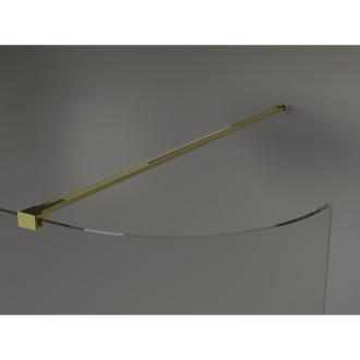 Mexen Kioto zaoblená sprchová stěna Walk-in 90x200, transp. 8, zlatá 800-090-101-50-06