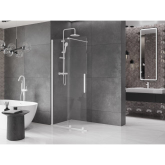 Mexen Velar Walk-in sprchová stěna 85x200 cm, 8 transparent, bílá 871-085-000-03-20