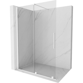 Mexen Velar Walk-in sprchová stěna 140x200 cm, 8 transparent, bílá 871-140-000-03-20