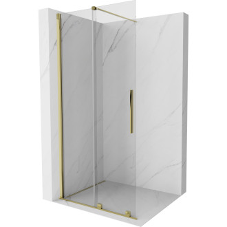 Mexen Velar Walk-in sprchová stěna 110x200 cm, 8 transparent, zlatá 871-110-000-03-50