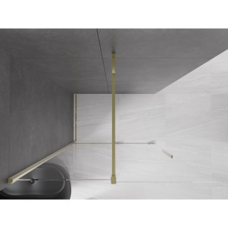 Mexen Velar Walk-in sprchová stěna 150x200 cm, 8 transparent, zlatá 871-150-000-03-50