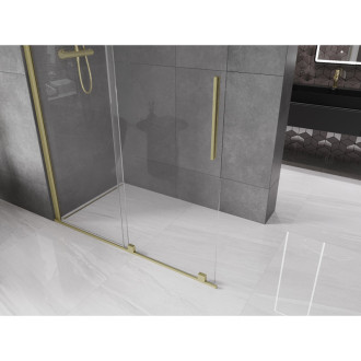 Mexen Velar Walk-in sprchová stěna 130x200, 8 transp., broušené zlato 871-130-000-03-55