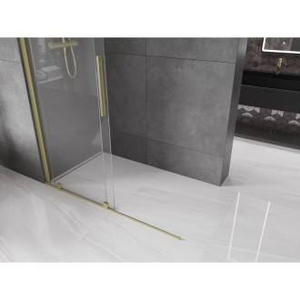 Mexen Velar Walk-in sprchová stěna 130x200, 8 transp., broušené zlato 871-130-000-03-55