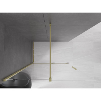 Mexen Velar Walk-in sprchová stěna 130x200, 8 transp., broušené zlato 871-130-000-03-55