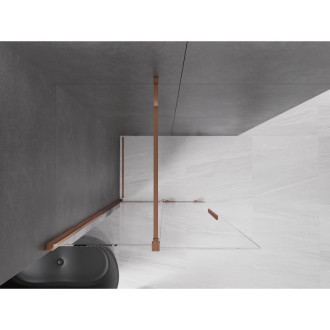 Mexen Velar Walk-in sprchová stěna 75x200, 8 transp., růžové zlato 871-075-000-03-60