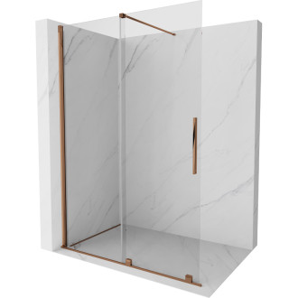 Mexen Velar Walk-in sprchová stěna 140x200, 8 transp., růžové zlato 871-140-000-03-60