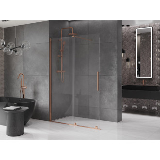 Mexen Velar Walk-in sprchová stěna 150x200, 8 transp., růžové zlato 871-150-000-03-60