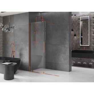 Mexen Velar Walk-in sprchová stěna 150x200, 8 transp., růžové zlato 871-150-000-03-60