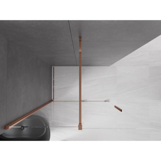 Mexen Velar Walk-in sprchová stěna 150x200, 8 transp., růžové zlato 871-150-000-03-60