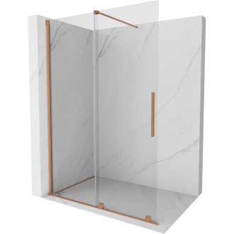 Mexen Velar Walk-in sprchová stěna 160x200, 8 transp., kartáč. měď 871-160-000-03-65