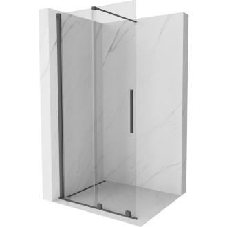 Mexen Velar Walk-in sprchová stěna 110x200, transp. 8, šedá kartáč. 871-110-000-03-66