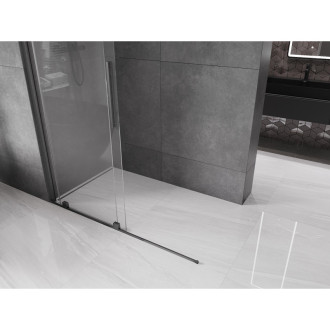 Mexen Velar Walk-in sprchová stěna 150x200, transp. 8, šedá kartáč. 871-150-000-03-66