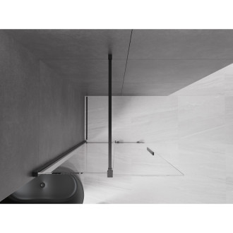 Mexen Velar Walk-in sprchová stěna 75x200 cm, transparent 8, černá 871-075-000-03-70