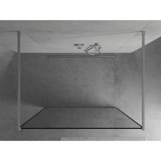 Mexen Kioto volně stojící sprchová stěna 150x200 cm, černý vzor 8, chrom 800-150-002-01-70