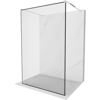 Mexen Kioto volně stojící sprchová stěna 160x200 cm, černý vzor 8, chrom 800-160-002-01-70