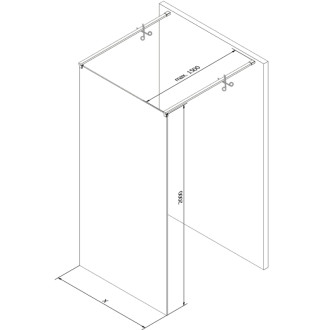 Mexen Kioto volně stojící sprchová stěna 105x200 cm, transparent 8, bílá 800-105-002-20-00