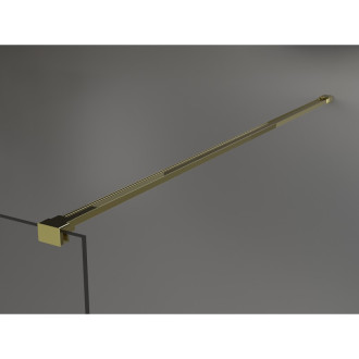 Mexen Kioto volně stojící sprchová stěna 150x200 cm, černý vzor 8, zlatá 800-150-002-50-77